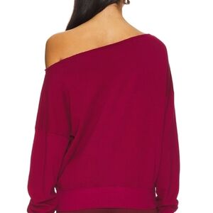 Women's Off-Shoulder Sweater - Burgundy